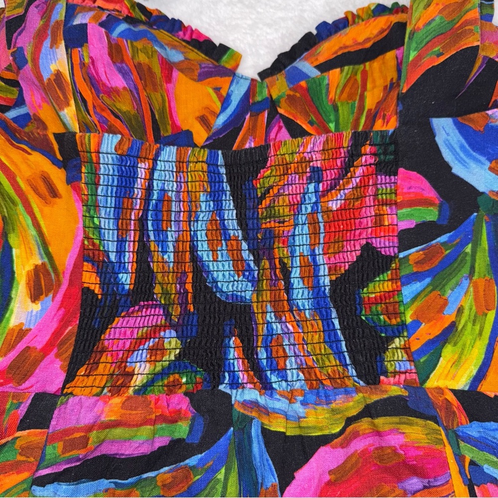 FARM Rio Multicolor Tropical Print Mini Dress - Picture 10 of 13